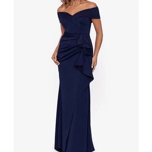 Mother of the bride/groom dress. Escape brand from Dillard’s. Navy blue.